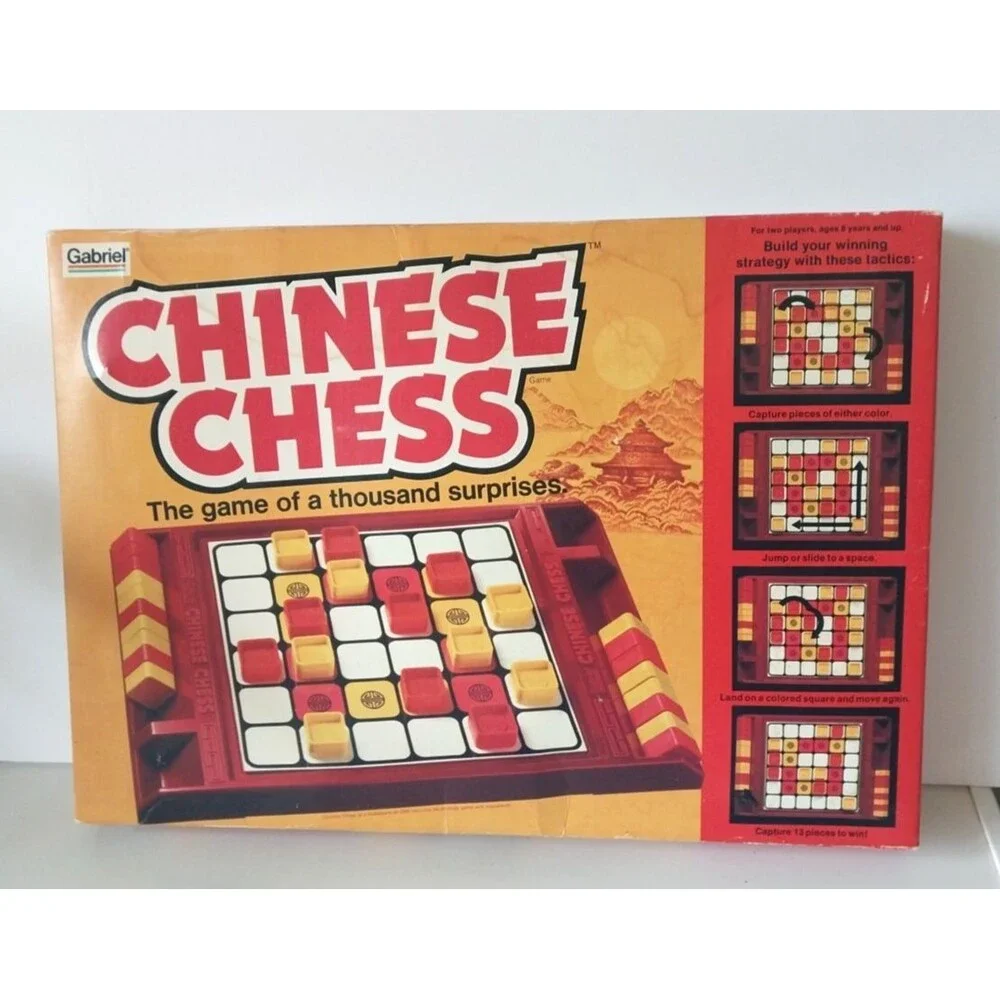 CHINESE CHESS - Vintage 1981 Gabriel Board Game - Complete Game 8+